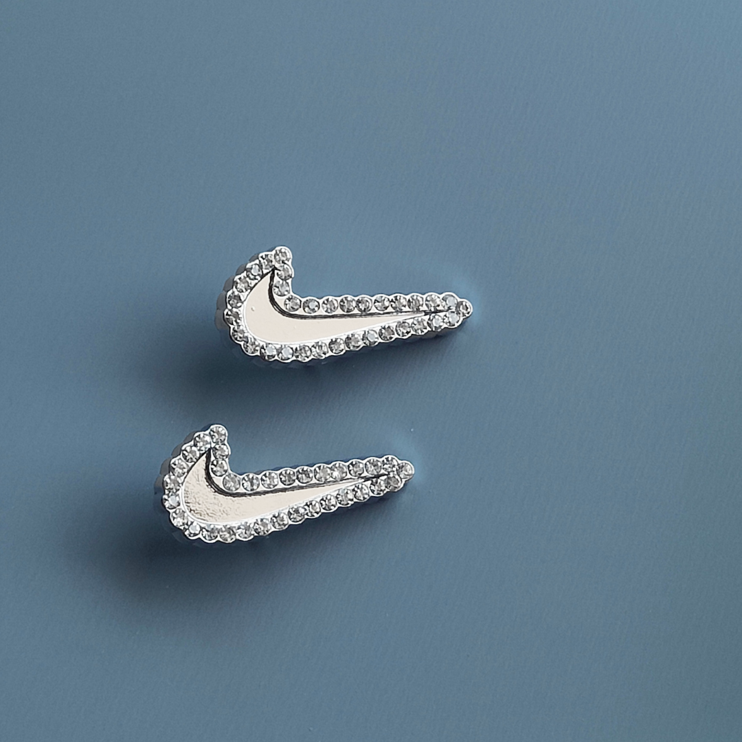 Charms Nike "Iced Out Swoosh Silver"