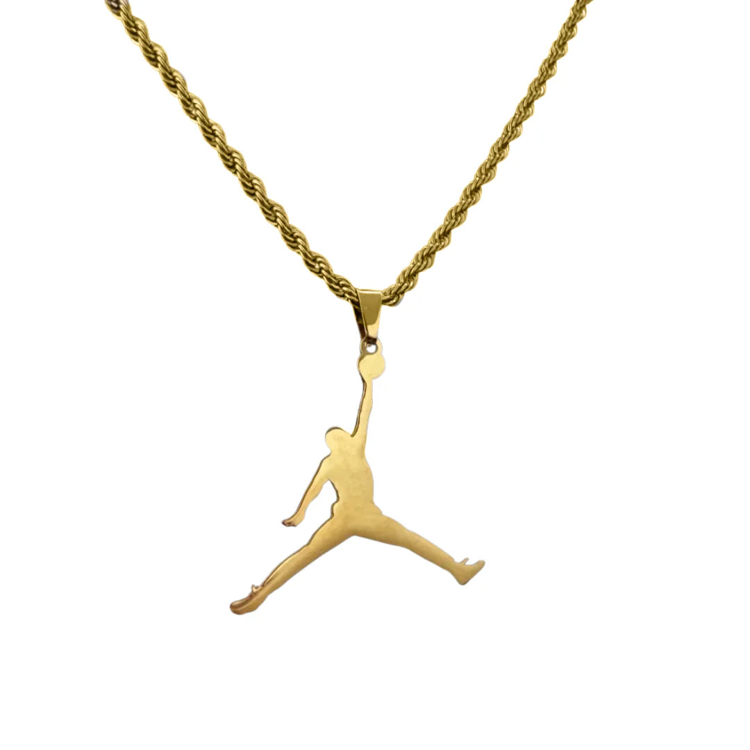 Collier "Air Jordan JumpMan Gold"
