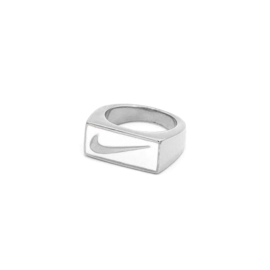 Bague Nike "White n Silver"