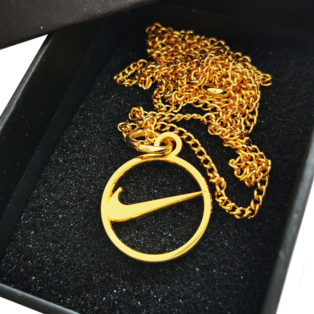 Collier Nike "Little Round Swoosh Gold"